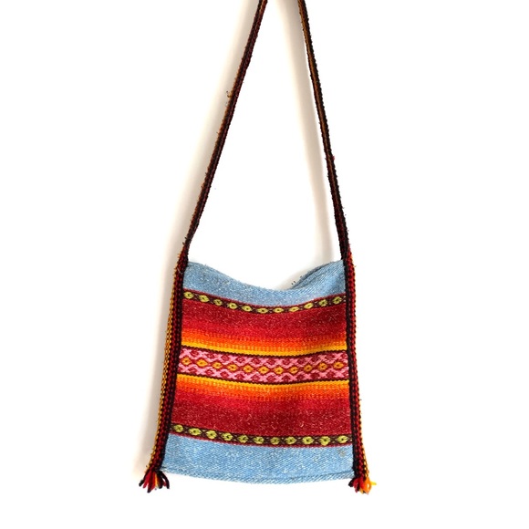 Stunning Sunset Coloured 💯% Wool Ecuador Bag - Picture 2 of 6